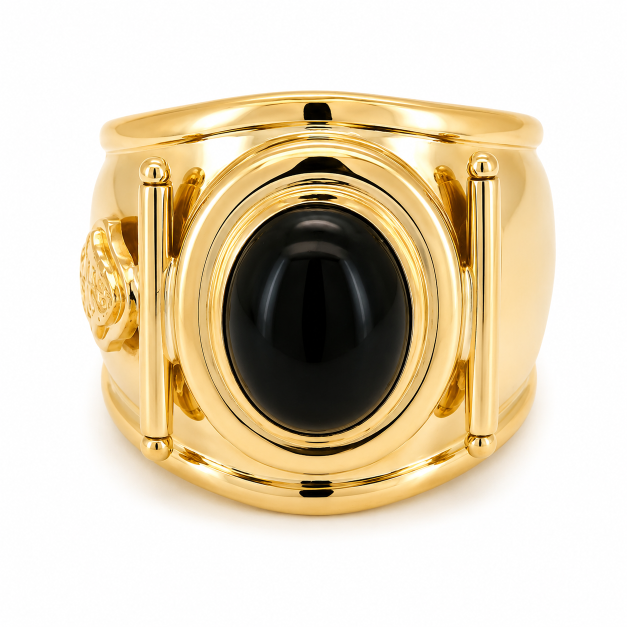 Anello - 18 carati Oro giallo - 2.00ct. tw. Onice - Made in Italy - Handmade