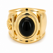Anello - 18 carati Oro giallo - 2.00ct. tw. Onice - Made in Italy - Handmade