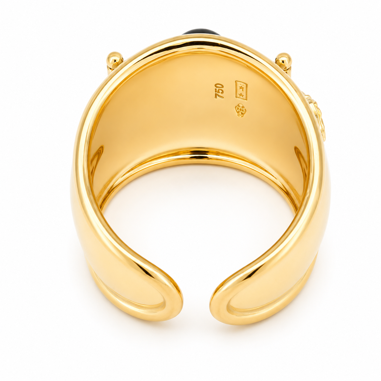 Anello - 18 carati Oro giallo - 2.00ct. tw. Onice - Made in Italy - Handmade