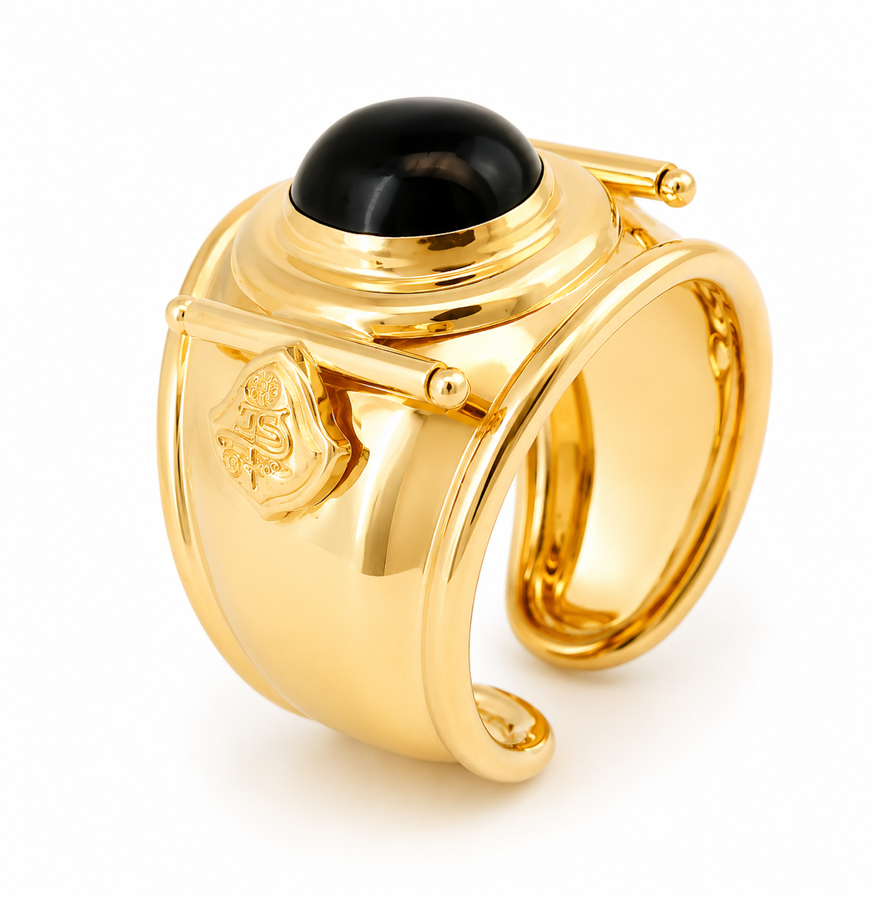 Anello - 18 carati Oro giallo - 2.00ct. tw. Onice - Made in Italy - Handmade