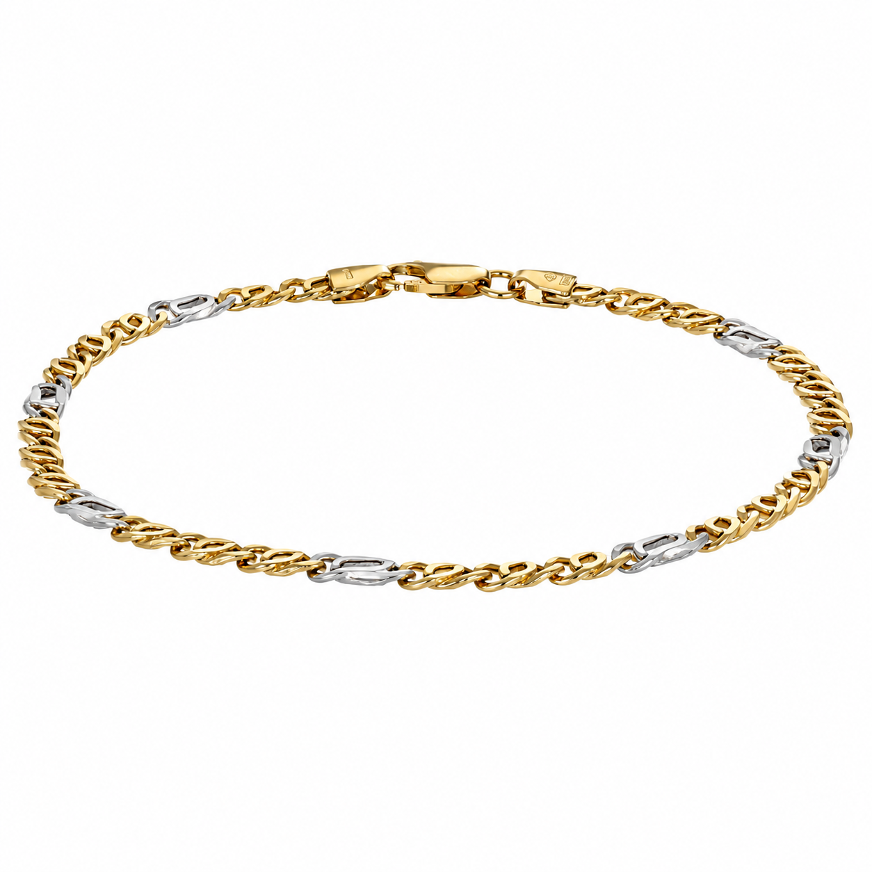 Bracciale - 18 carati Oro giallo, Oro bianco - Made in Italy - Handmade