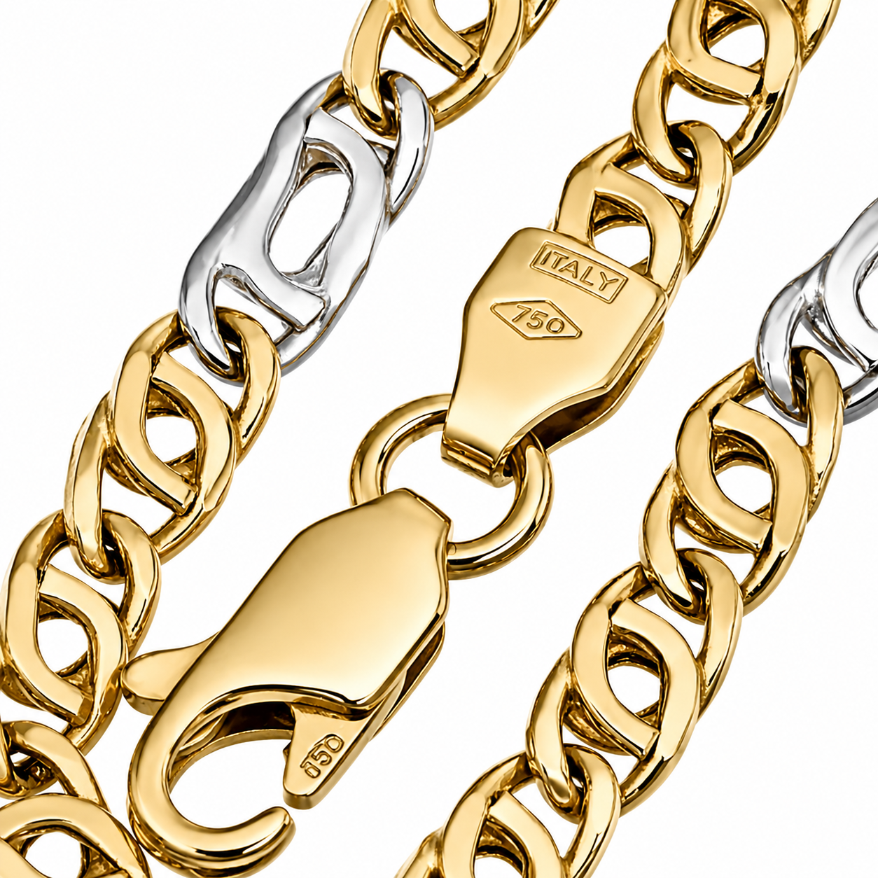 Bracciale - 18 carati Oro giallo, Oro bianco - Made in Italy - Handmade