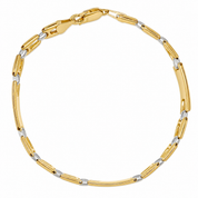 Bracciale - 18 carati Oro giallo, Oro bianco - Made in Italy - Handmade