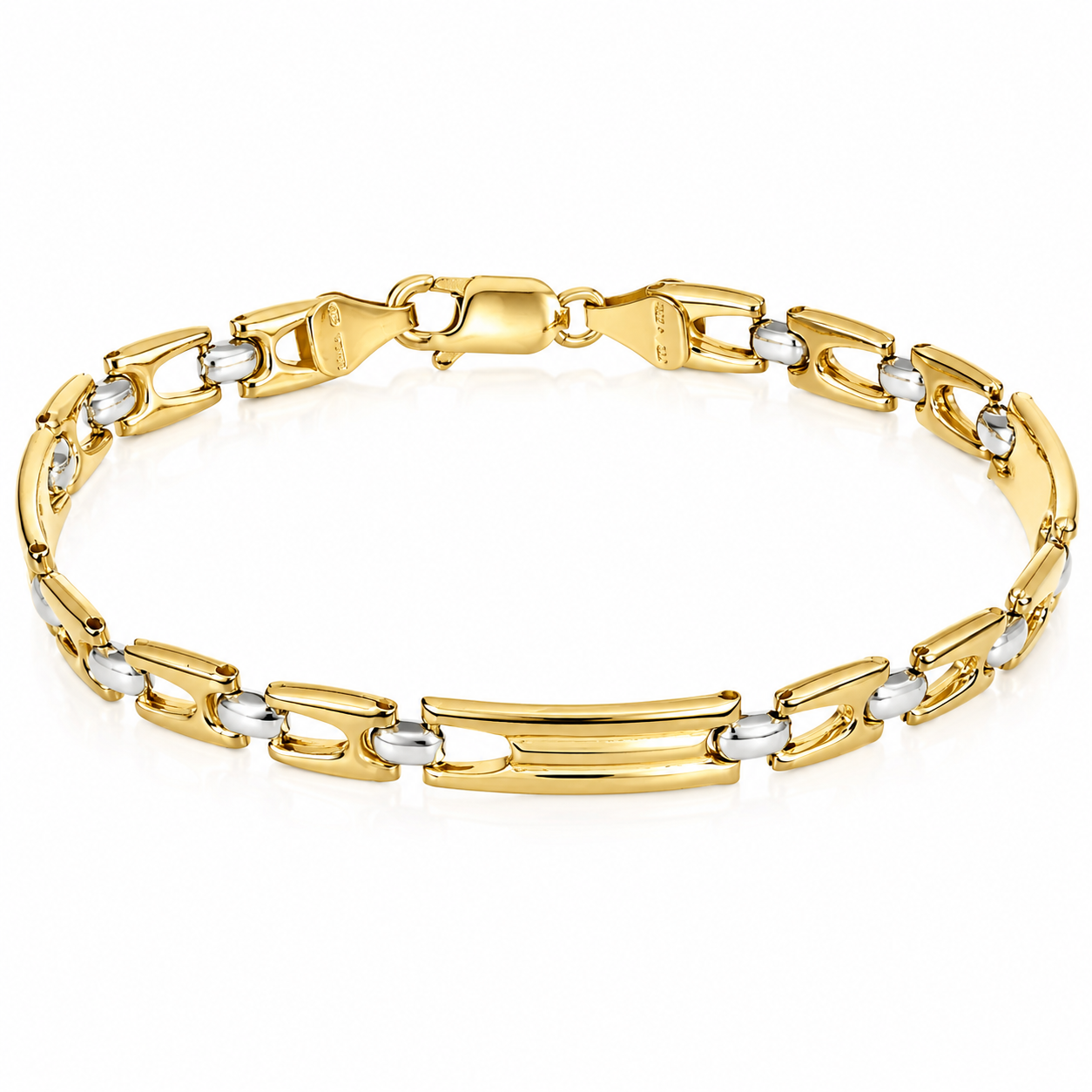Bracciale - 18 carati Oro giallo, Oro bianco - Made in Italy - Handmade