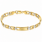 Bracciale - 18 carati Oro giallo, Oro bianco - Made in Italy - Handmade