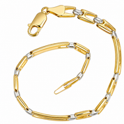 Bracciale - 18 carati Oro giallo, Oro bianco - Made in Italy - Handmade