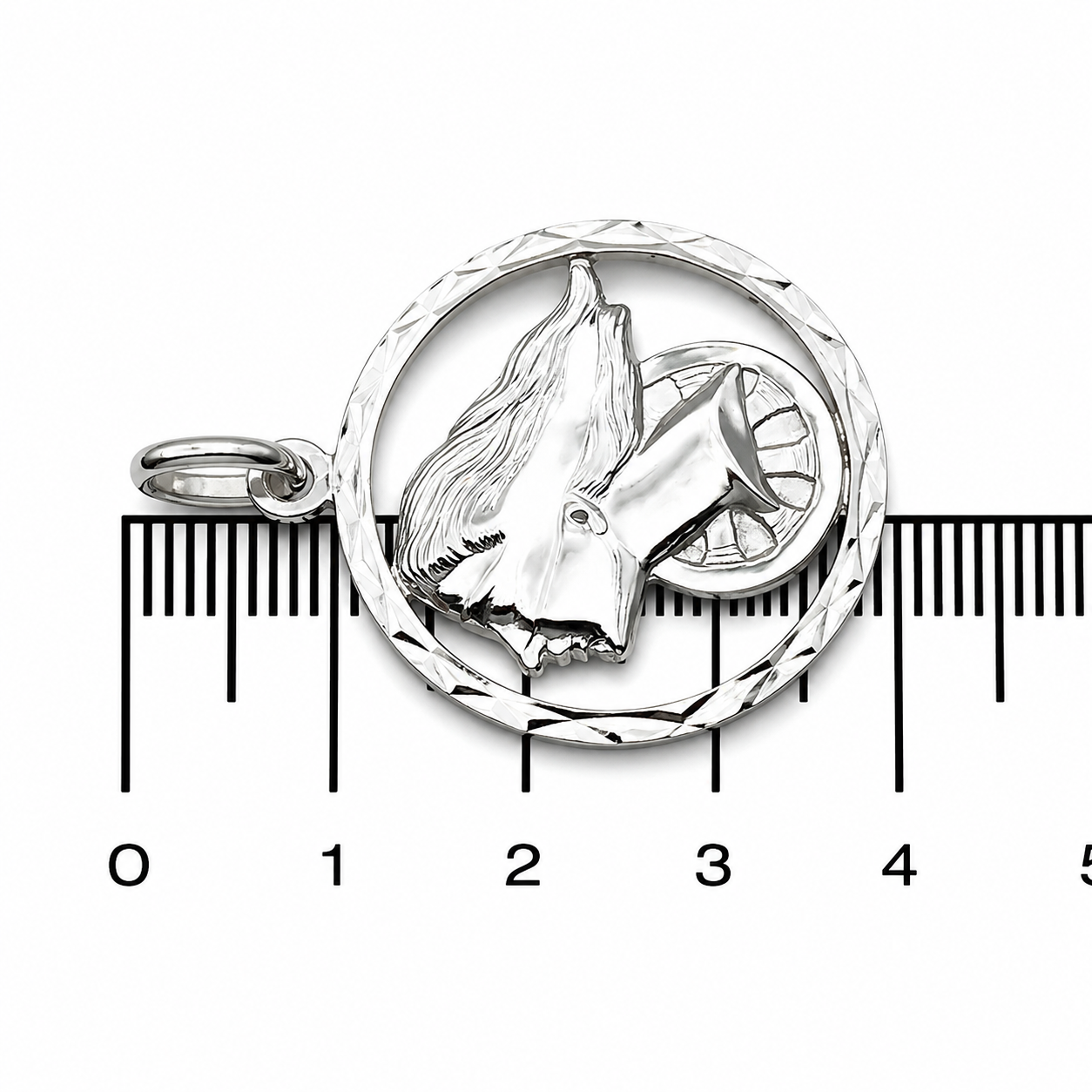 Ciondolo - 18 carati Oro bianco - Made in Italy - Handmade