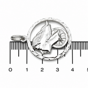 Ciondolo - 18 carati Oro bianco - Made in Italy - Handmade