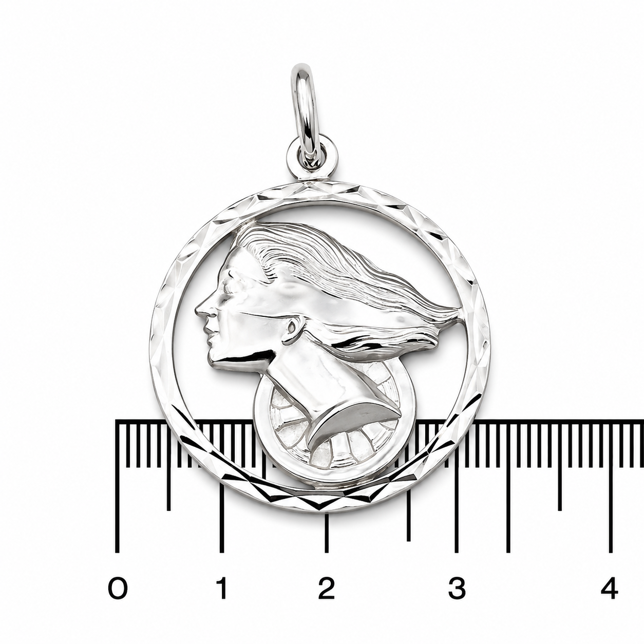 Ciondolo - 18 carati Oro bianco - Made in Italy - Handmade