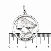 Ciondolo - 18 carati Oro bianco - Made in Italy - Handmade