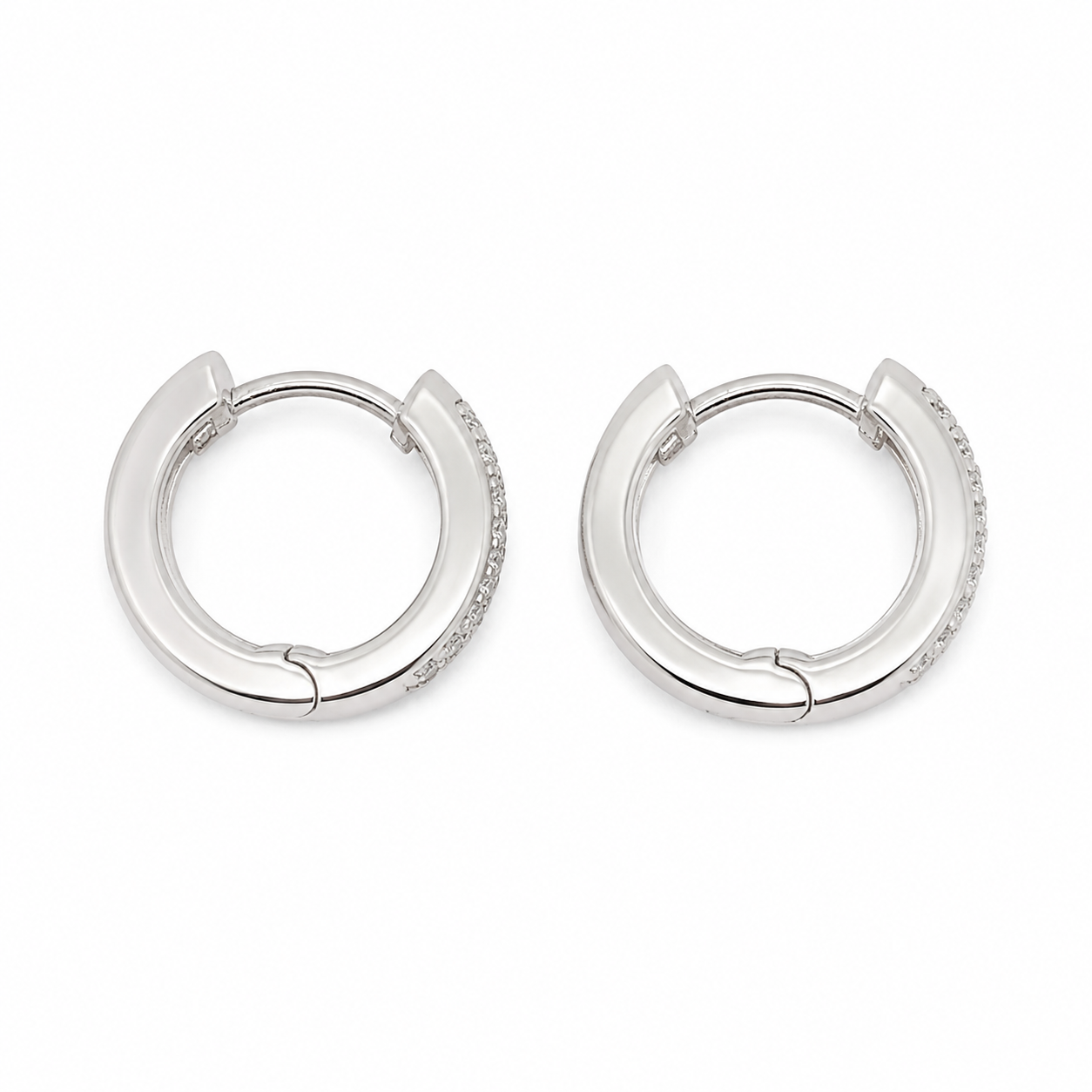 Orecchini - 18 carati Oro bianco - 0.64ct. tw. Diamante (Naturale) - Made in Italy - Handmade