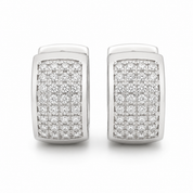 Orecchini - 18 carati Oro bianco - 0.64ct. tw. Diamante (Naturale) - Made in Italy - Handmade