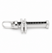 Ciondolo - 18 carati Oro bianco - 0.12ct. tw. Spinello - Diamante - Made in Italy - Handmade