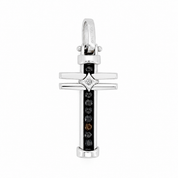 Ciondolo - 18 carati Oro bianco - 0.12ct. tw. Spinello - Diamante - Made in Italy - Handmade