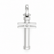 Ciondolo - 18 carati Oro bianco - 0.12ct. tw. Spinello - Diamante - Made in Italy - Handmade