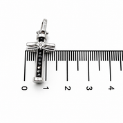 Ciondolo - 18 carati Oro bianco - 0.12ct. tw. Spinello - Diamante - Made in Italy - Handmade