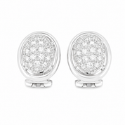 Orecchini - 18 carati Oro bianco - 1.04ct. tw. Diamante (Naturale) - Made in Italy - Handmade