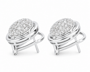 Orecchini - 18 carati Oro bianco - 1.04ct. tw. Diamante (Naturale) - Made in Italy - Handmade