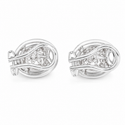 Orecchini - 18 carati Oro bianco - 1.04ct. tw. Diamante (Naturale) - Made in Italy - Handmade