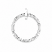 Ciondolo - 18 carati Oro bianco - 0.06ct. tw. Diamante (Naturale) - Made in Italy - Handmade