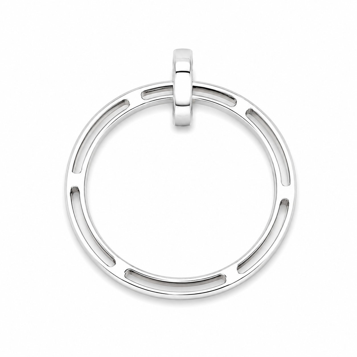 Ciondolo - 18 carati Oro bianco - 0.06ct. tw. Diamante (Naturale) - Made in Italy - Handmade