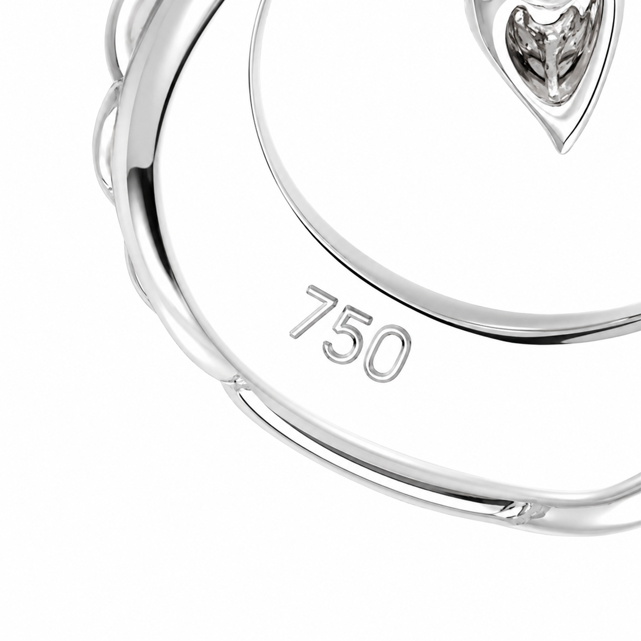Ciondolo - 18 carati Oro bianco - 0.04ct. tw. Diamante (Naturale) - Perla - Perla Akoya Made in Italy
