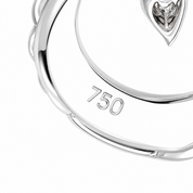 Ciondolo - 18 carati Oro bianco - 0.04ct. tw. Diamante (Naturale) - Perla - Perla Akoya Made in Italy