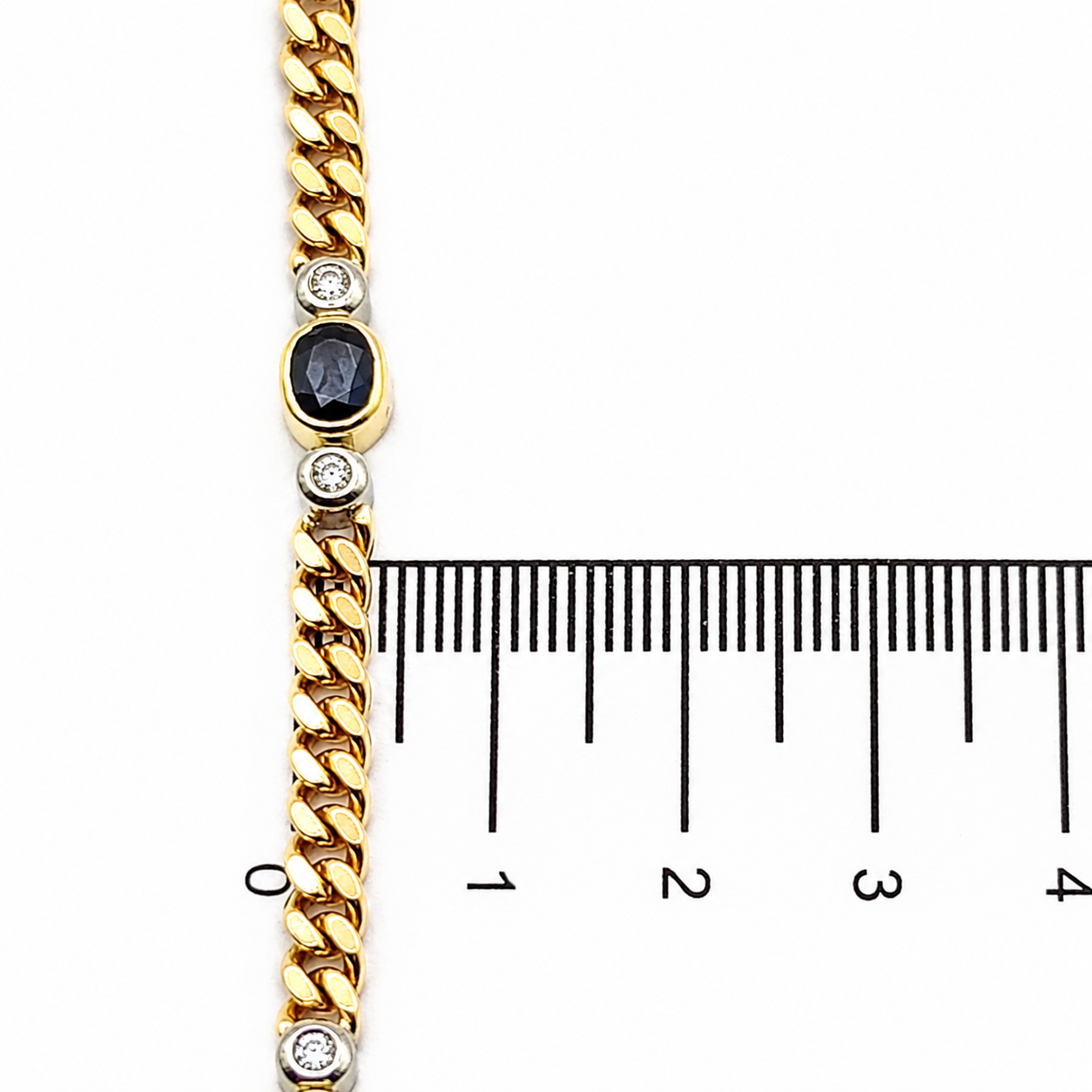Bracciale - 18 carati Oro giallo, Oro bianco - 3.12ct. tw. Zaffiro - Diamante - Made in Italy - Handmade