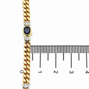Bracciale - 18 carati Oro giallo, Oro bianco - 3.12ct. tw. Zaffiro - Diamante - Made in Italy - Handmade