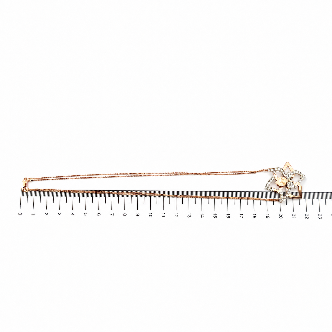 Collana con ciondolo - 18 carati Oro bianco, Oro giallo - 0.76ct. tw. Diamante (Naturale) - Made in Italy - Handmade