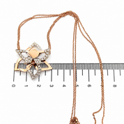 Collana con ciondolo - 18 carati Oro bianco, Oro giallo - 0.76ct. tw. Diamante (Naturale) - Made in Italy - Handmade