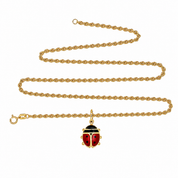 Collana con ciondolo - 18 carati Oro giallo - Handmade - Made in Italy