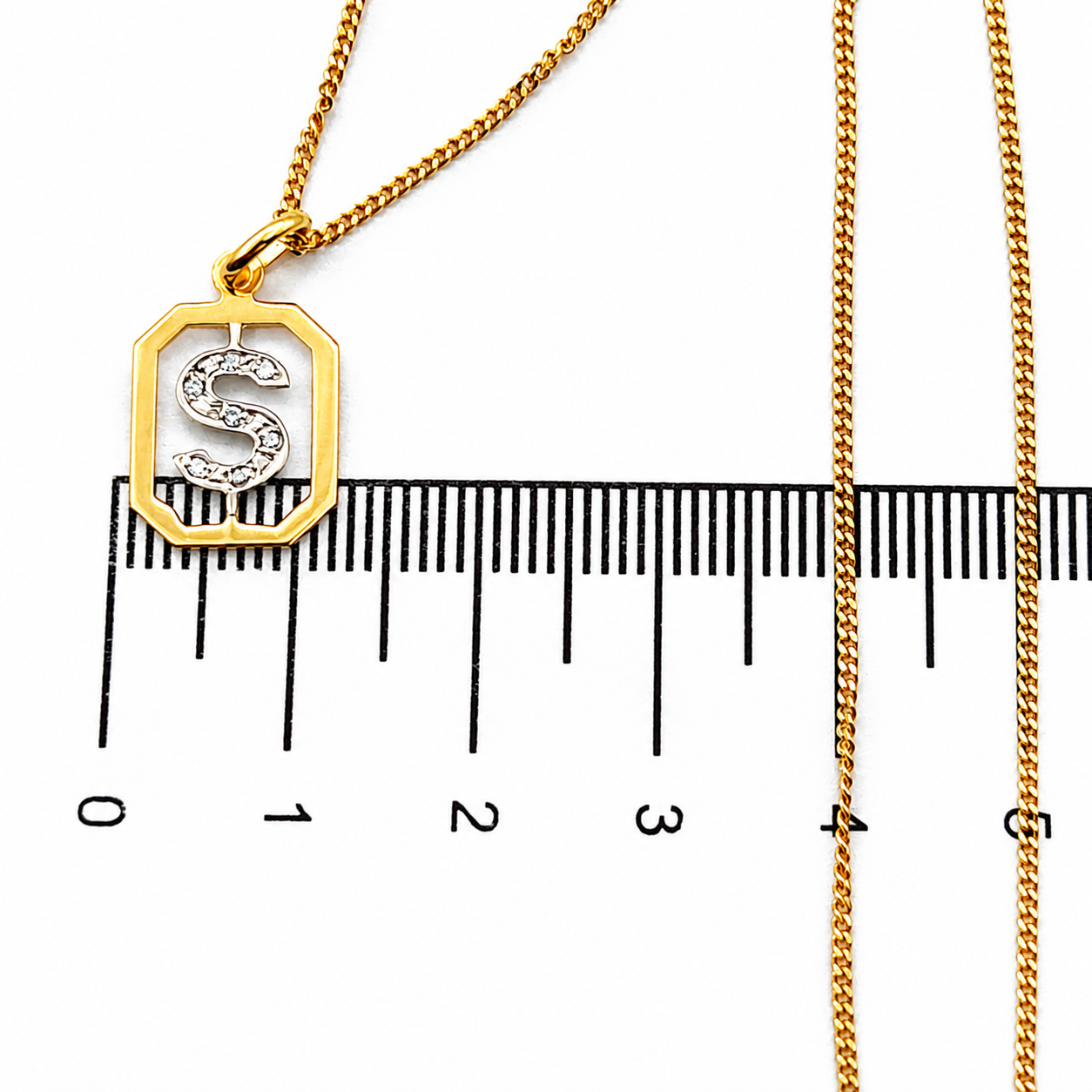 Collana con ciondolo - 18 carati Oro bianco, Oro giallo - 0.08ct. tw. Diamante (Naturale) - Made in Italy - Handmade
