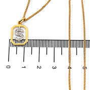 Collana con ciondolo - 18 carati Oro bianco, Oro giallo - 0.08ct. tw. Diamante (Naturale) - Made in Italy - Handmade
