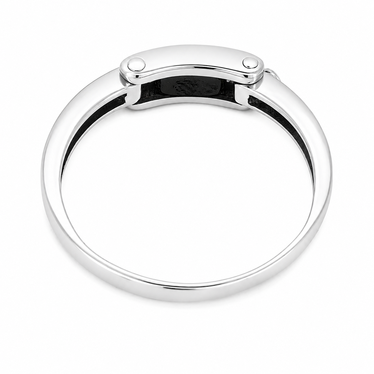 Anello - 18 carati Oro bianco - 0.40ct. tw. Onice - Made in Italy - Handmade