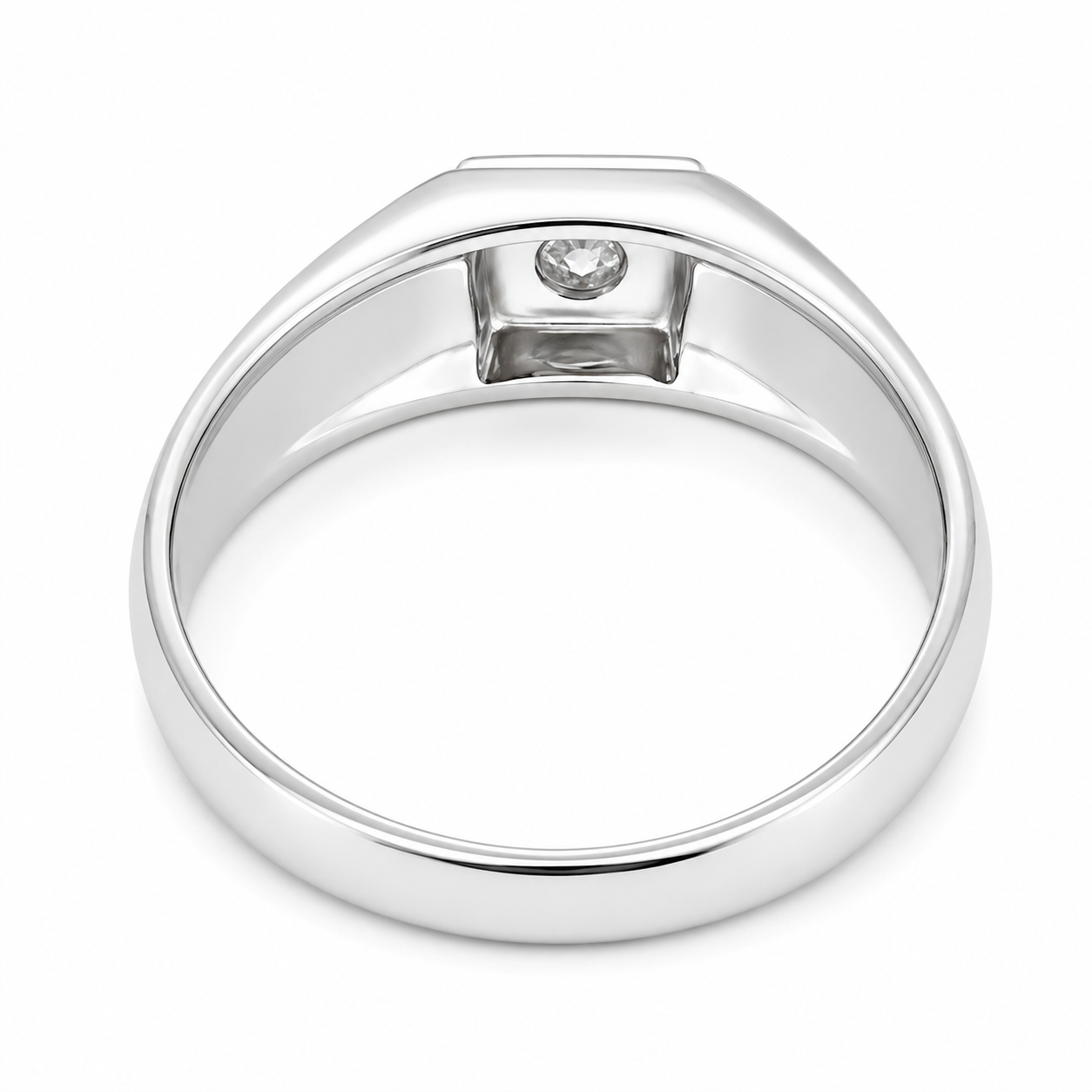 Anello - 18 carati Oro bianco - 0.08ct. tw. Diamante (Naturale) - Made in Italy - Handmade