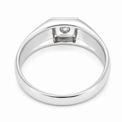 Anello - 18 carati Oro bianco - 0.08ct. tw. Diamante (Naturale) - Made in Italy - Handmade