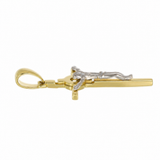 Ciondolo - 18 carati Oro giallo, Oro bianco - Made in Italy - Handmade