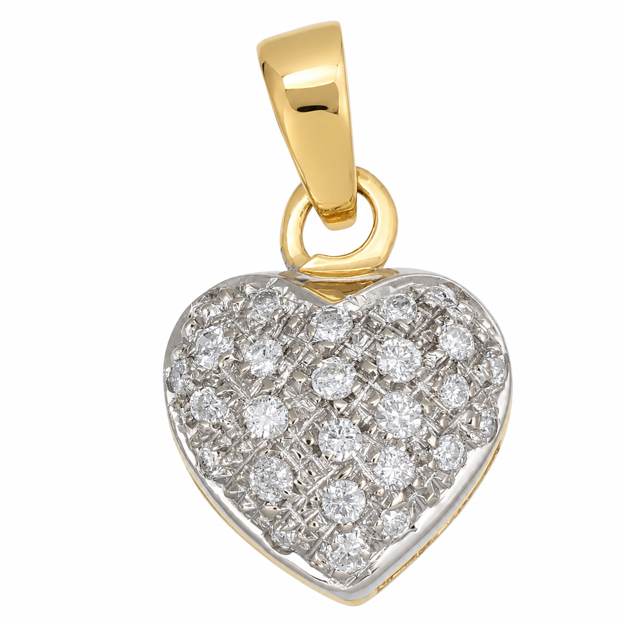 Ciondolo - 18 carati Oro giallo, Oro bianco - 0.345ct. tw. Diamante (Naturale) - Made in Italy - Handmade
