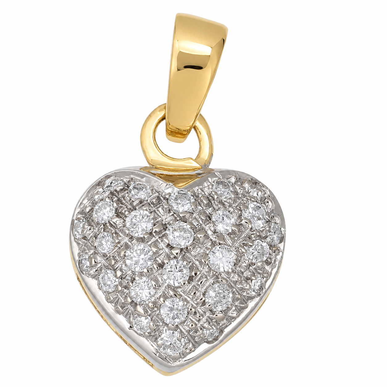 Ciondolo - 18 carati Oro giallo, Oro bianco - 0.345ct. tw. Diamante (Naturale) - Made in Italy - Handmade