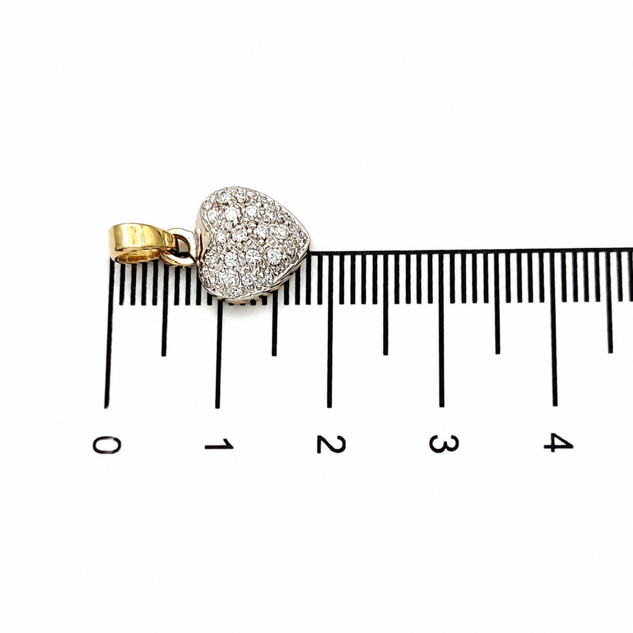 Ciondolo - 18 carati Oro giallo, Oro bianco - 0.345ct. tw. Diamante (Naturale) - Made in Italy - Handmade