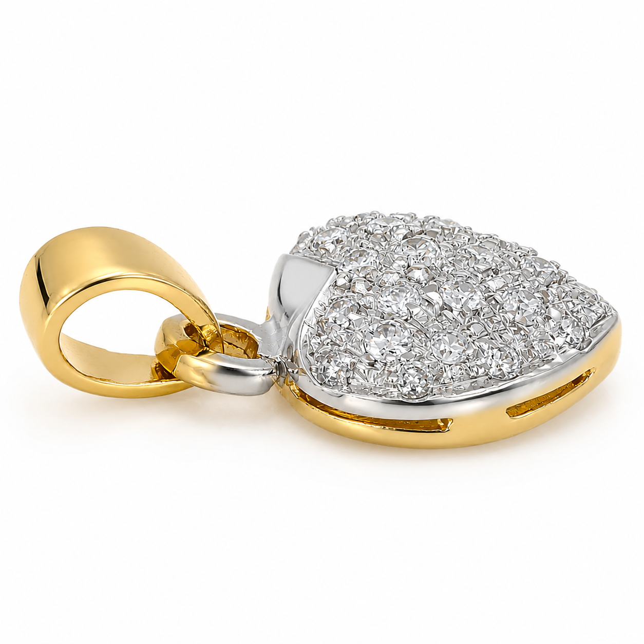 Ciondolo - 18 carati Oro giallo, Oro bianco - 0.345ct. tw. Diamante (Naturale) - Made in Italy - Handmade