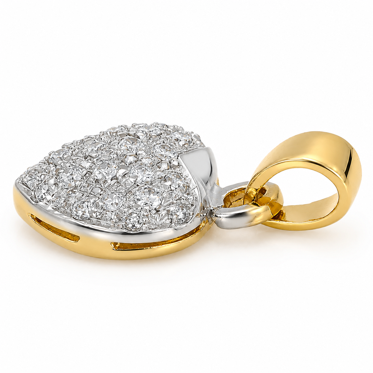 Ciondolo - 18 carati Oro giallo, Oro bianco - 0.345ct. tw. Diamante (Naturale) - Made in Italy - Handmade