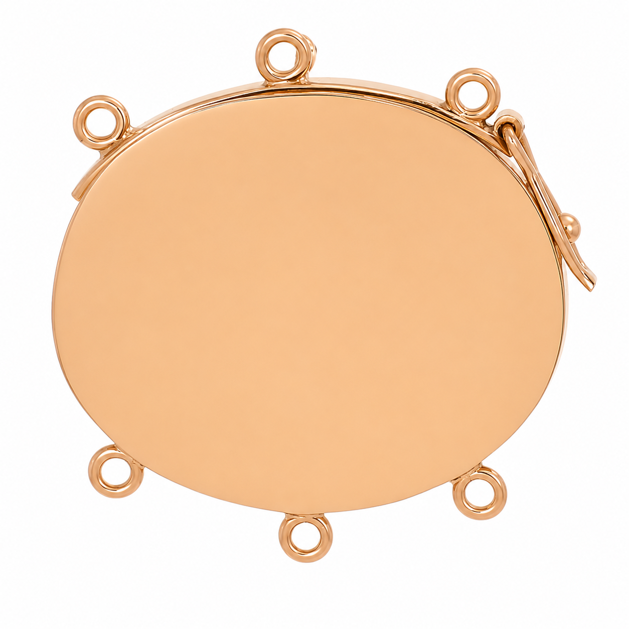 Chiusura per collana - 18 carati Oro giallo Corallo - Made in Italy - Handmade