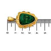 Ciondolo - 18 carati Oro giallo, Agata - Made in Italy - Handmade