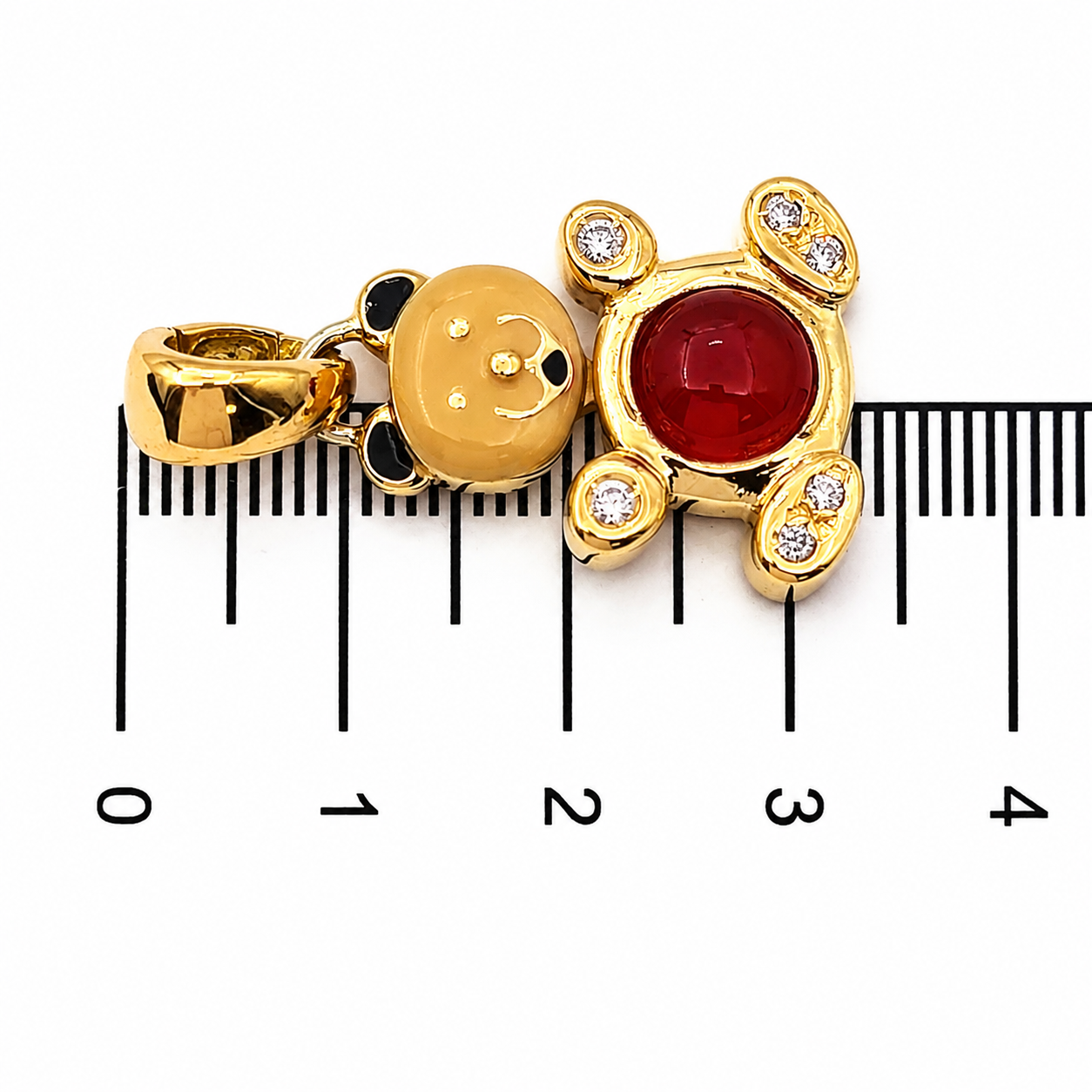 Ciondolo - 18 carati Oro giallo - 2.26ct. tw. Corniola - Diamante - Made in Italy - Handmade