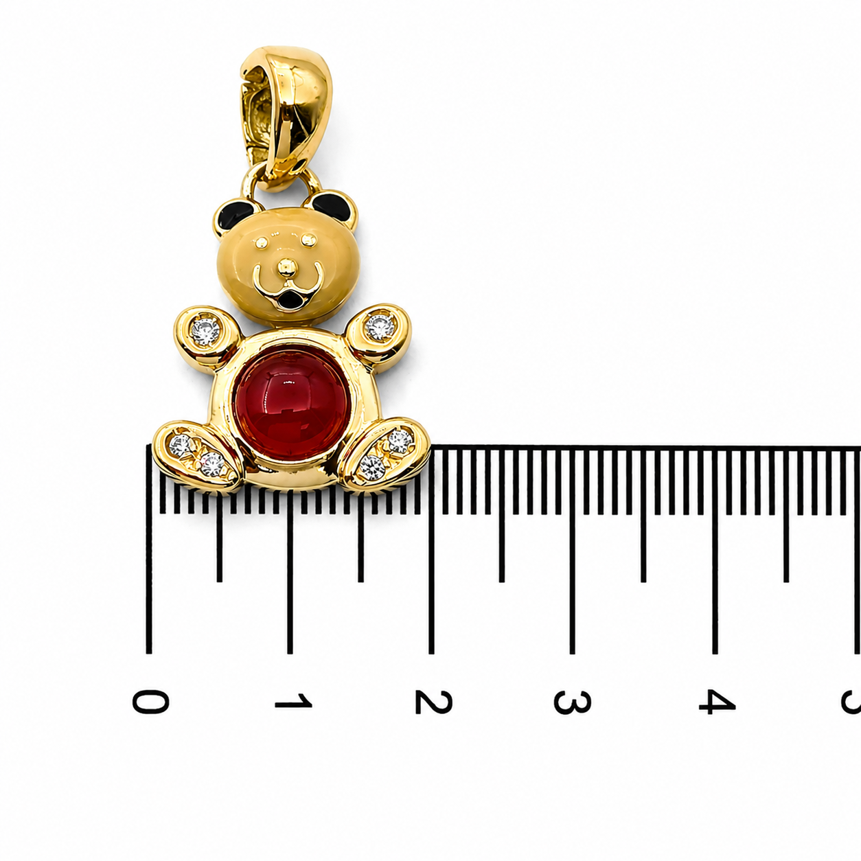 Ciondolo - 18 carati Oro giallo - 2.26ct. tw. Corniola - Diamante - Made in Italy - Handmade