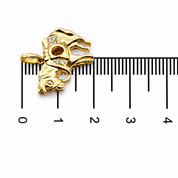 Ciondolo - 18 carati Oro giallo - 0.22ct. tw. Quarzo - Diamante - Made in Italy - Handmade