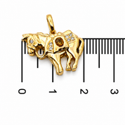 Ciondolo - 18 carati Oro giallo - 0.22ct. tw. Quarzo - Diamante - Made in Italy - Handmade