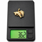 Ciondolo - 18 carati Oro giallo - 0.22ct. tw. Quarzo - Diamante - Made in Italy - Handmade